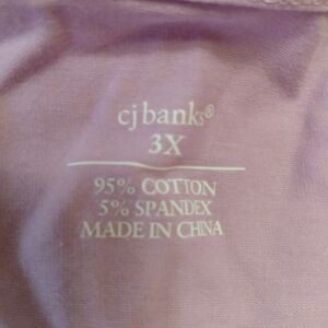 CJ Banks Purple Lavender Cotton-Blend Tee